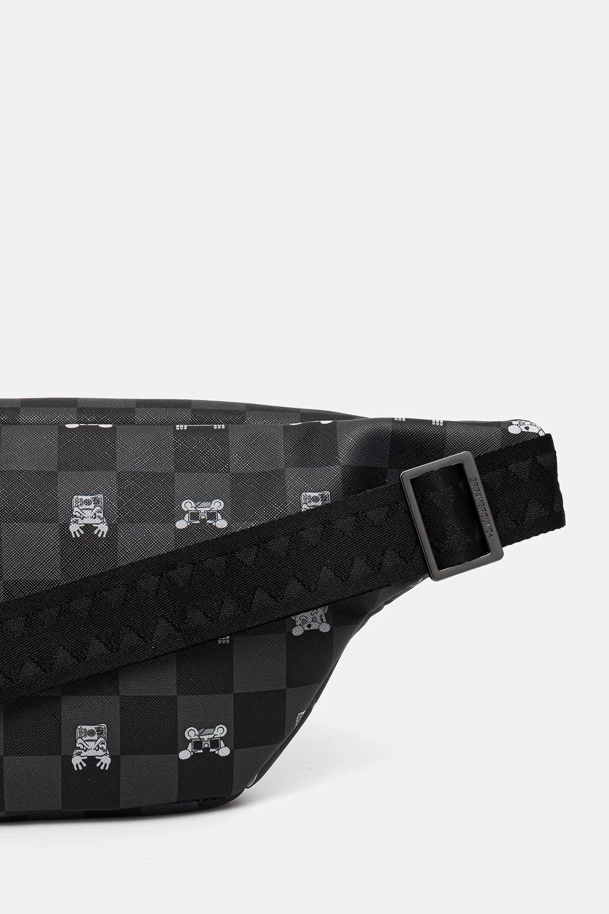 Sprayground - Siyah Suni Deri Bel Çantası 910B8912NSZ