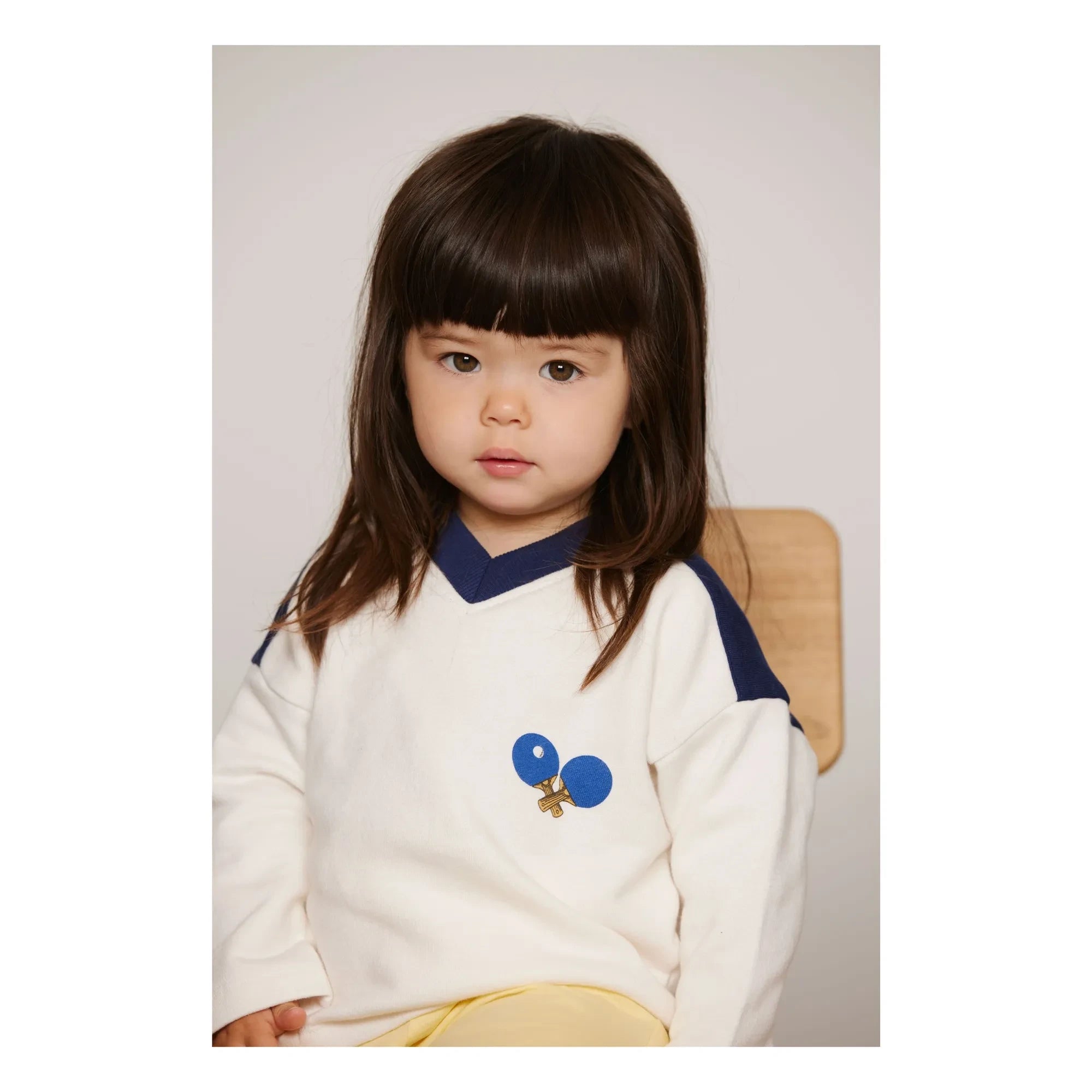 Mini Rodini - Organik pamuk Ping Pong sweatshirt | Beyaz
