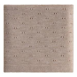 Manta Hvid - Bibi Pointelle de Lana Merino | Beige
