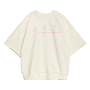 True Artist - Kısa Kollu Sweatshirt N°13 Organik Pamuk | Krem