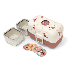 Monbento - MB Tresor uyarlanabilir çocuk Bento, 3 bölmeli | Toz Pembe