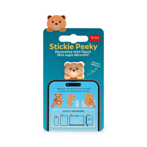 Legami - Dekoratif Yapışkanlı Figürin - Stickie Peeky - Ayıcık