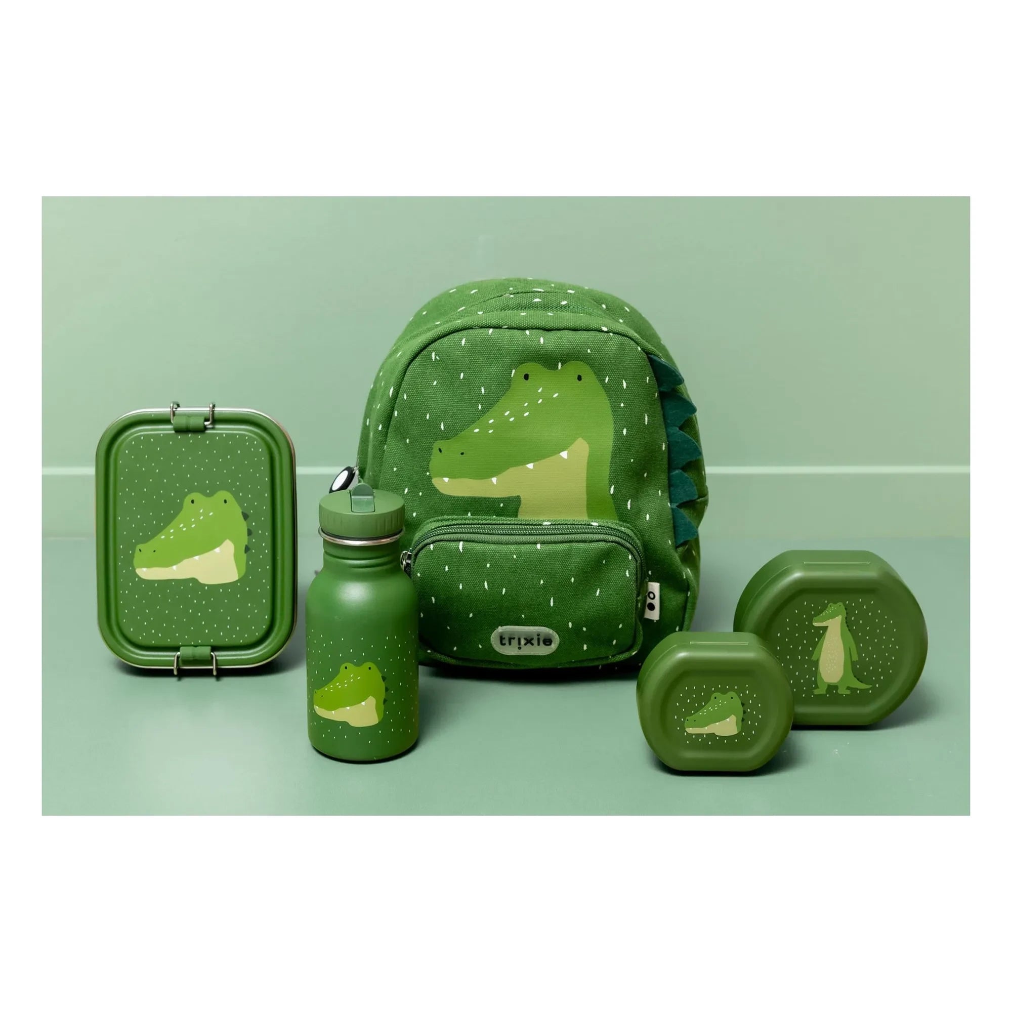 Trixie - Botella de agua Mr. Alligator 350 ml | Verde