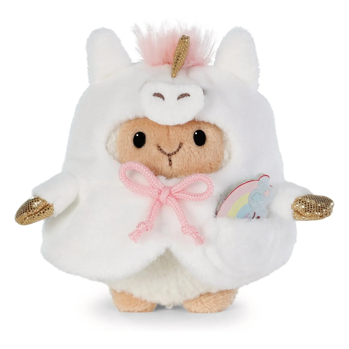 Nici - Tek boynuzlu at kılığına girmiş Mouton Wools peluş | Beyaz