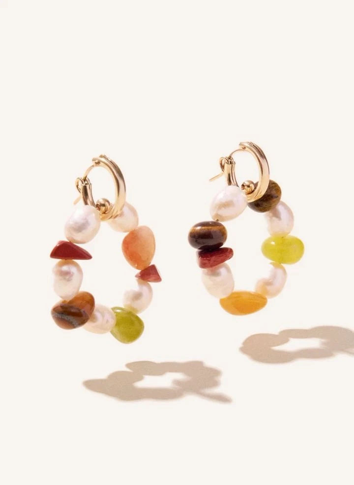 Camille Colette Studio - Pendientes Redondos Gaia | Multicolor