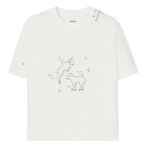 Cordera - Organisches Baumwoll-T-Shirt mit Stickerei | Weiß