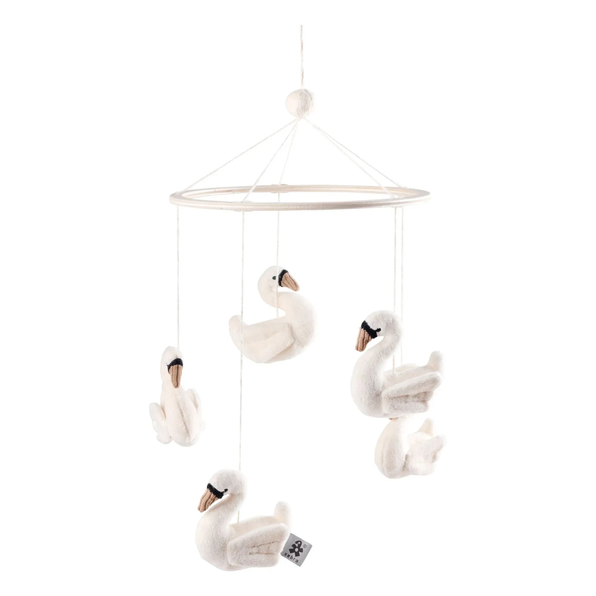 Sebra - Mobile Swans | White