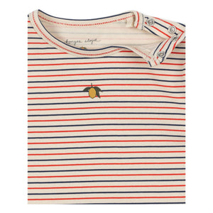 Konges Sløjd - Striped Organic Cotton Bodysuit | Red