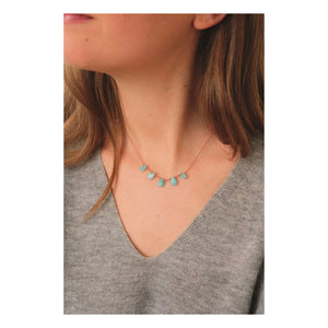 Ivarene - Kolye 5 Damla | Amazonit