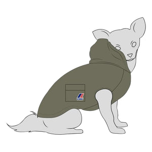 K-way - Le Vrai 4.0 Beverly Regenmantel für Hunde aus recycelten Fasern | Khaki