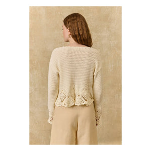 Louise Misha - Molya Baumwoll-Cardigan | Creme