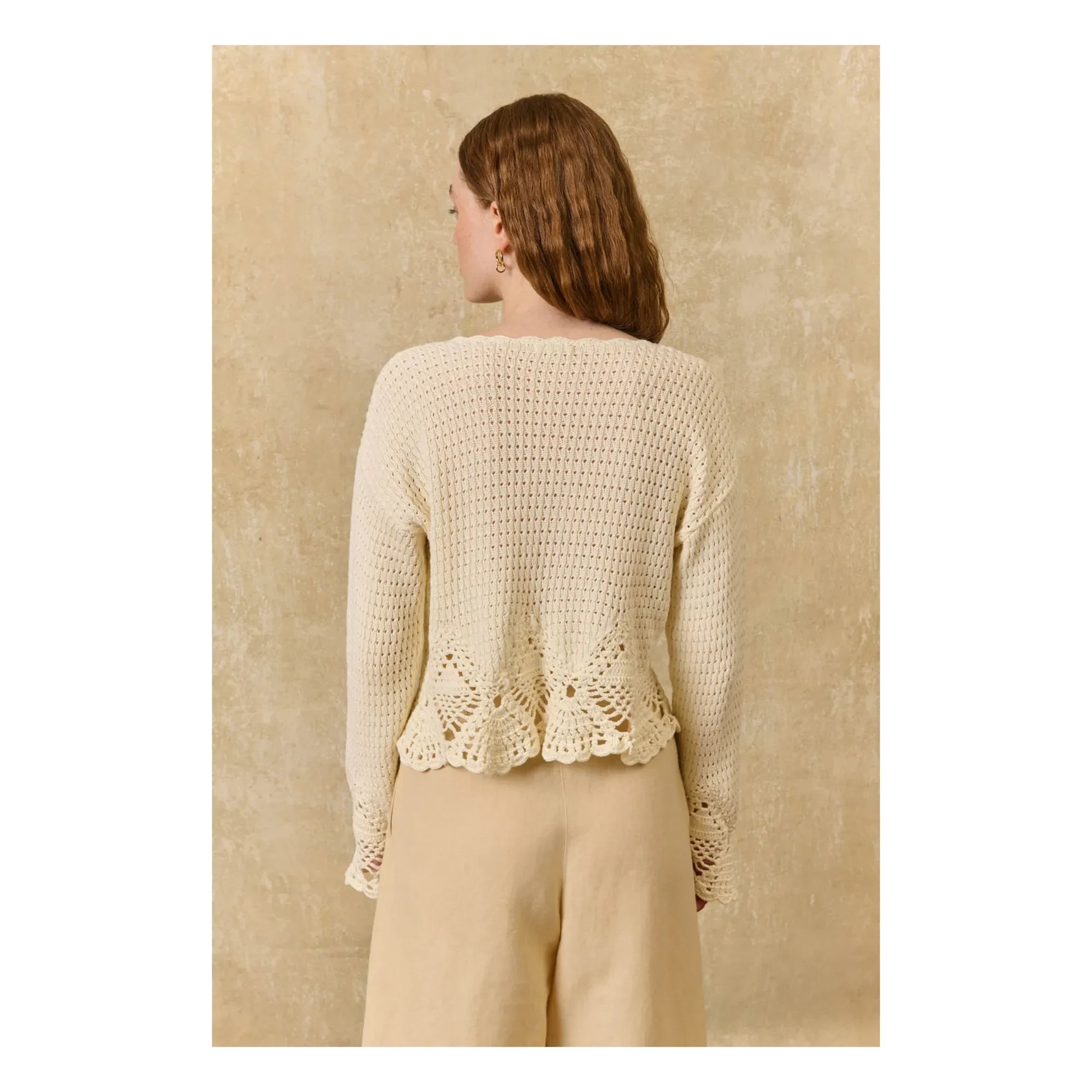 Louise Misha - Molya Baumwoll-Cardigan | Creme