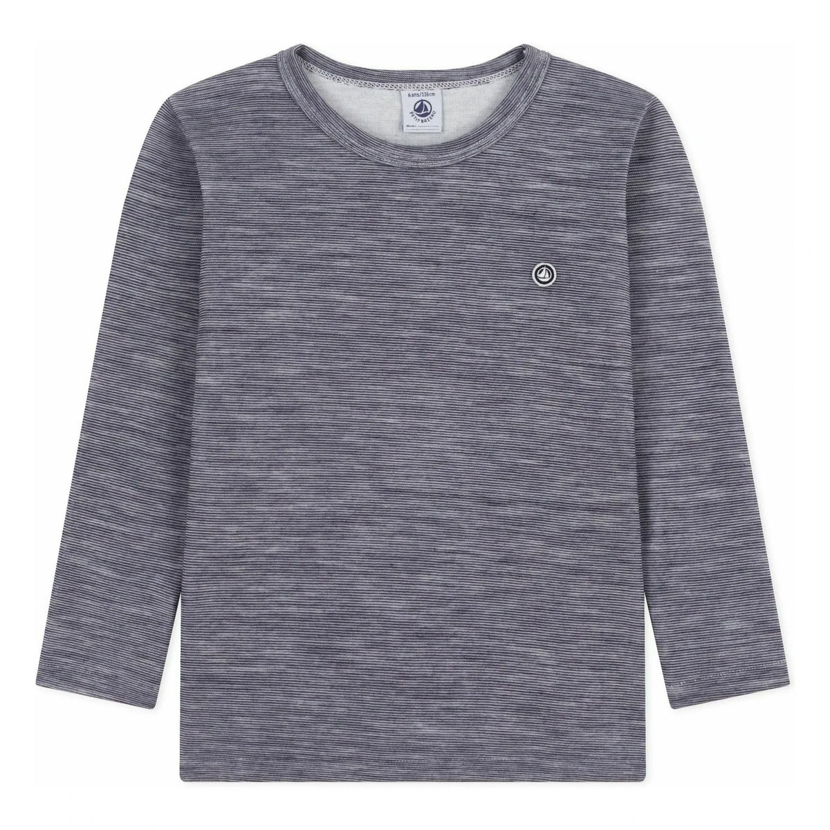 Petit Bateau - Çizgili Yün Tişört | Lacivert