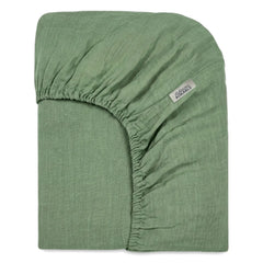 Editions Aimable - Doris Spannbettlaken | Moss Green Musselin