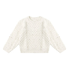 Rylee + Cru - Cable Knit Sweater Chiné | Ecru