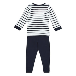 Petit Bateau - Trexo Striped Pajama Set | Navy Blue