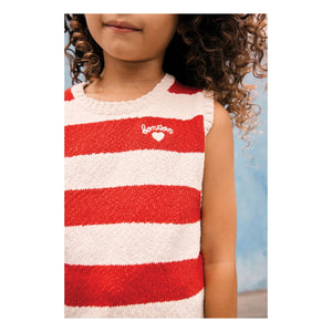 Bonton - Next Mesh Çizgili Atlet | Vermillion