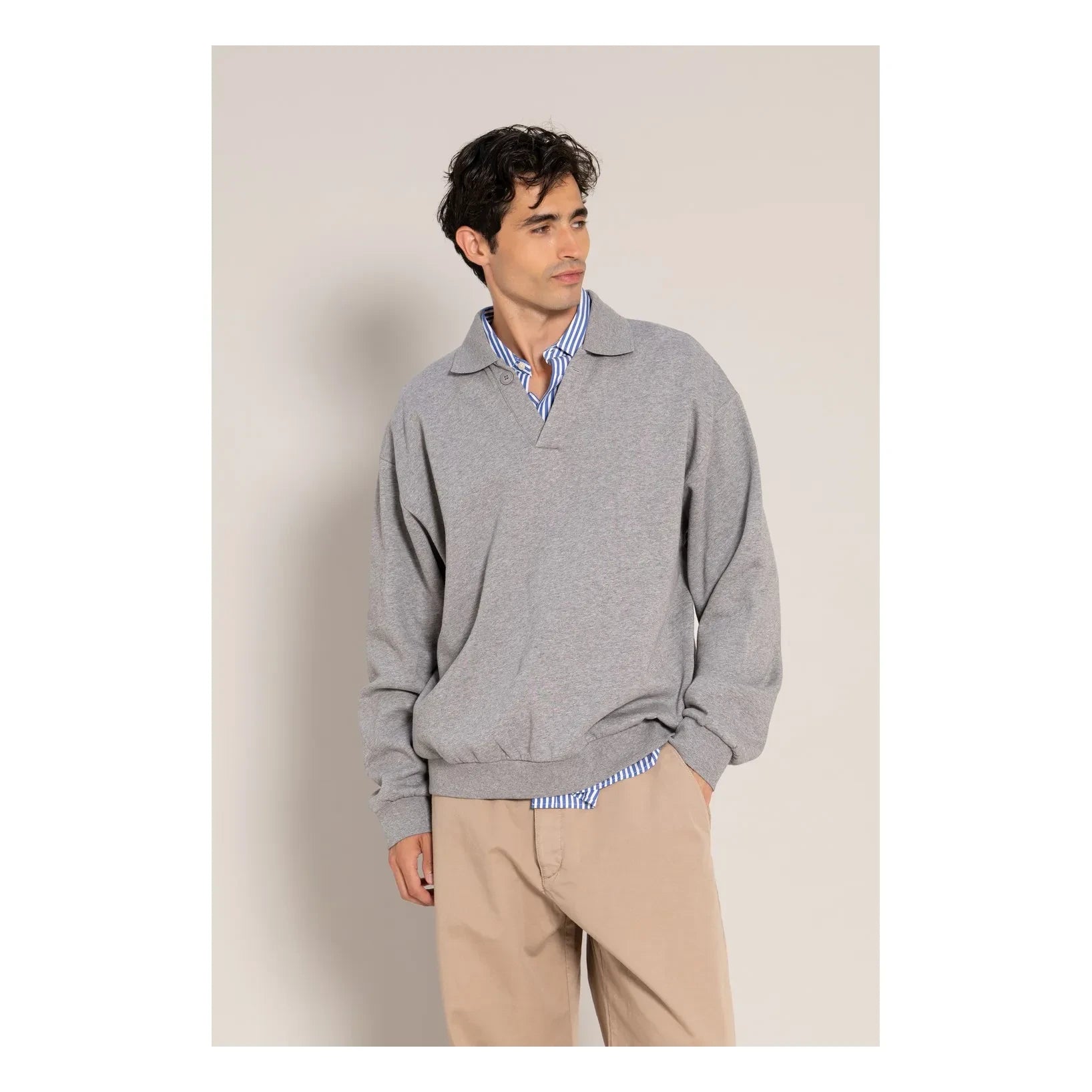 Smallable Hombre - Sudadera de cuello redondo Bob | Gris brezo