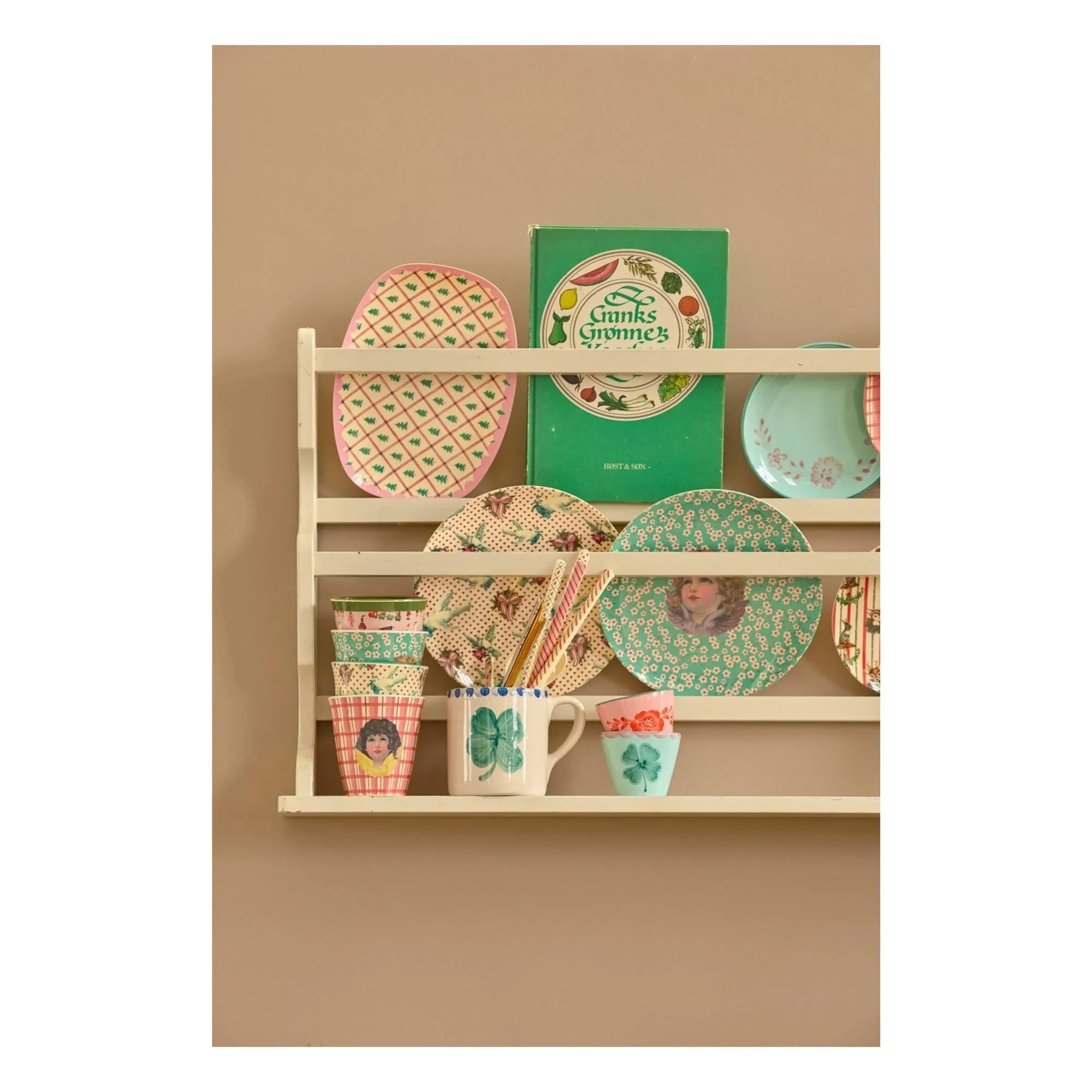 Rice - Rectangular Melamine Plate Firs | Cream