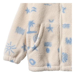 Wheat - Helge Beach Geri Dönüştürülmüş Elyaf Sherpa Ceket | Ecru