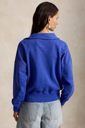 Polo Ralph Lauren kadın pamuklu fermuarlı sweatshirt