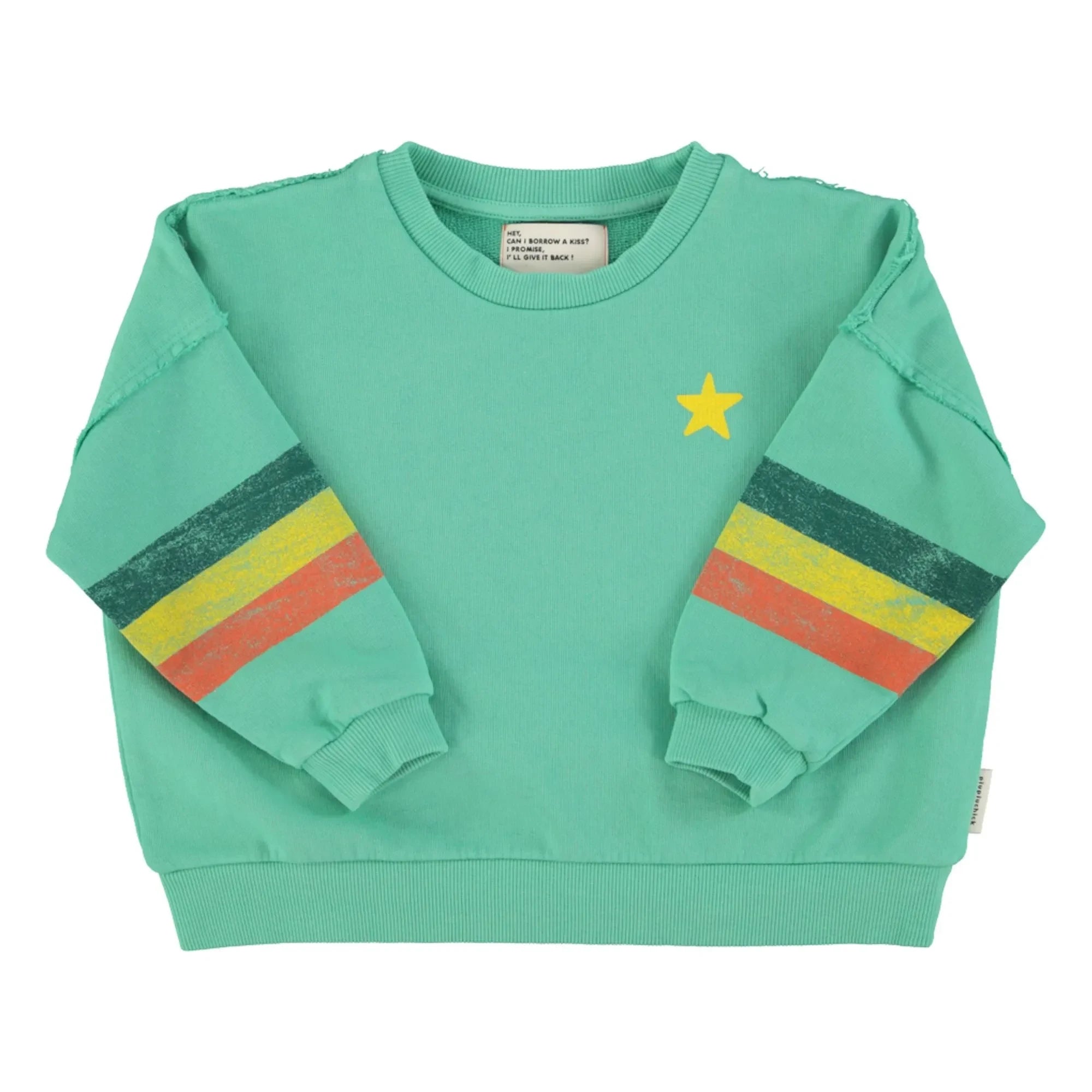 Piupiuchick - Çizgili Sweatshirt Organik Pamuk | Yeşil