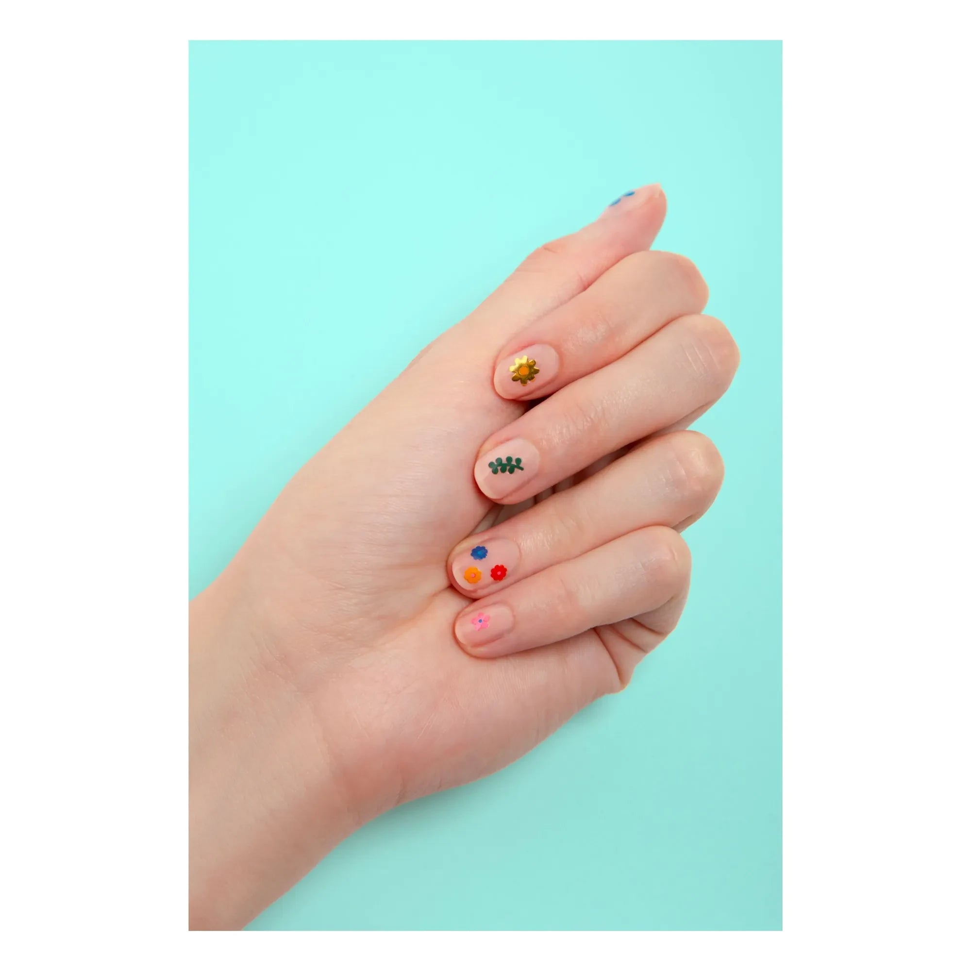 Omy - Adhesivos florales para uñas