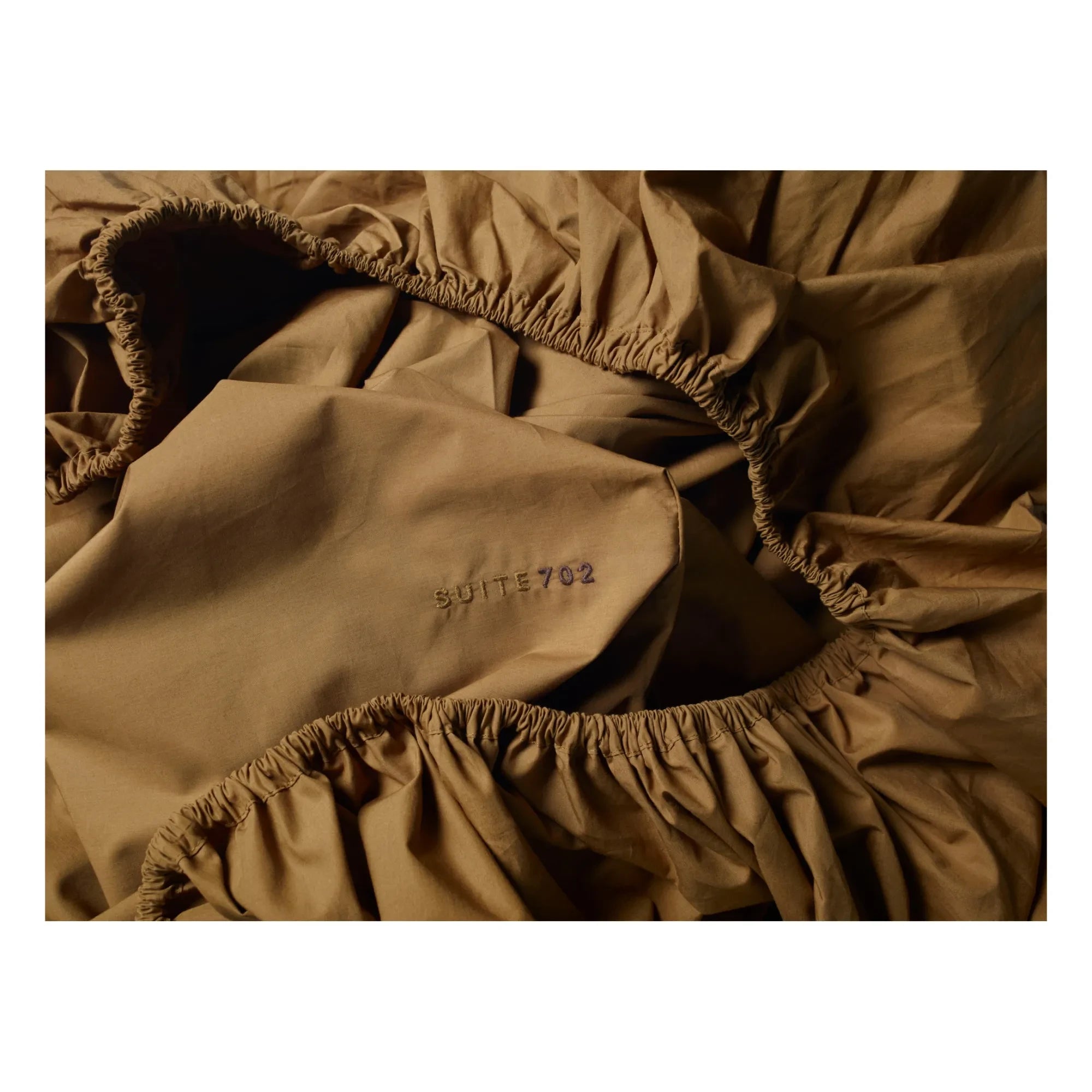 Suite 702 - Organic Percale Fitted Sheet | Khaki