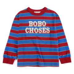 Bobo Choses - Gestreiftes Bobo Choses T-Shirt | Blau