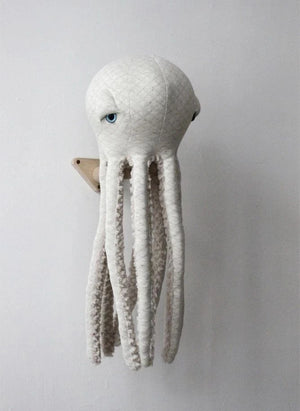 Bigstuffed - Albino Dev Octopus Plüschspielzeug 60 cm | Weiß