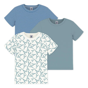 Petit Bateau - Conjunto de 3 camisetas Torre Eiffel | Verde