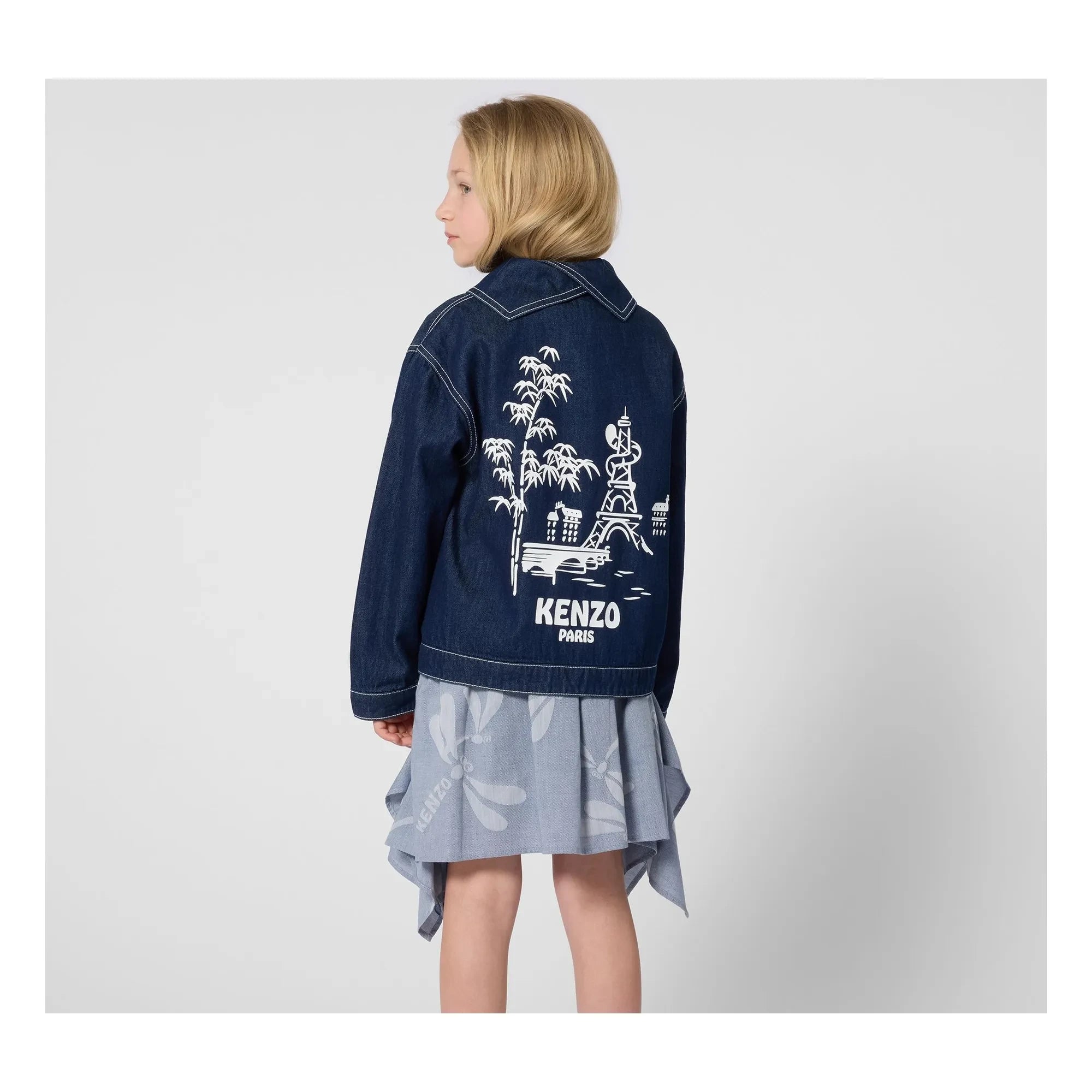 Kenzo - Kenzo Garden Denim Ceket | Koyu Mavi