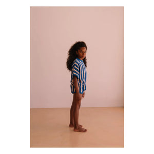 We Are Kids - Romy çizgili organik pamuklu havlu tulum | Mavi