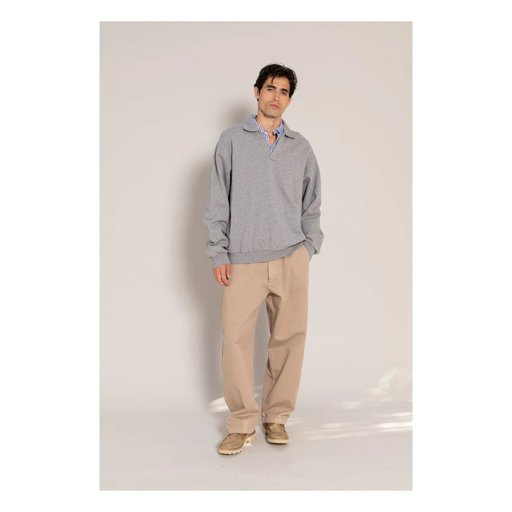 Smallable Hombre - Sudadera de cuello redondo Bob | Gris brezo