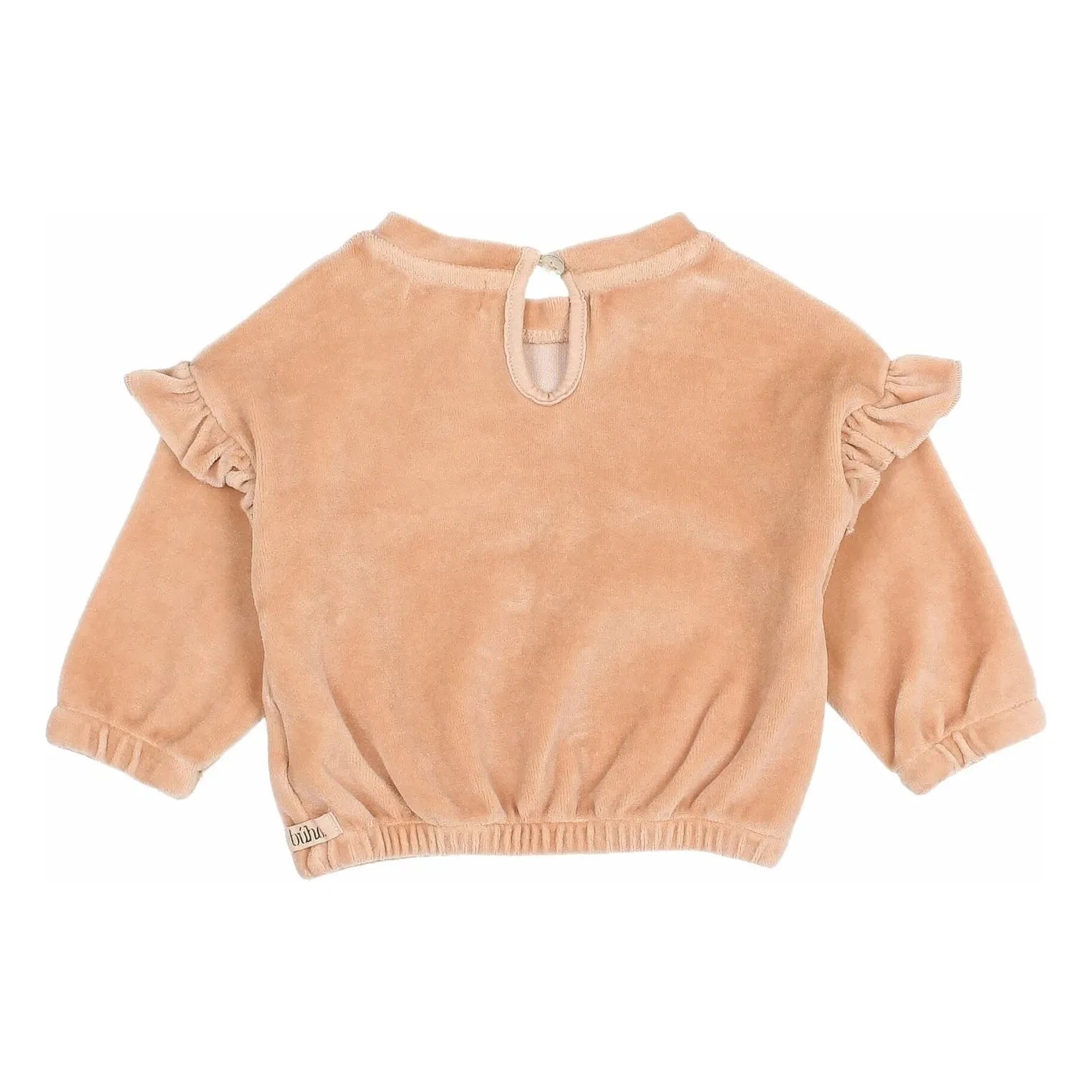 Búho - Bio-Baumwoll-Samt-Sweatshirt | Rosa