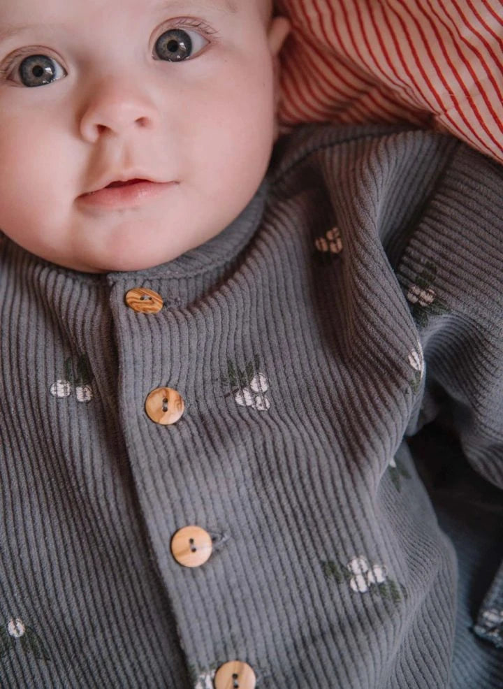 Studio Bohème - Big Papi Mono de Terciopelo Orgánico con Estampado Floral | Azul