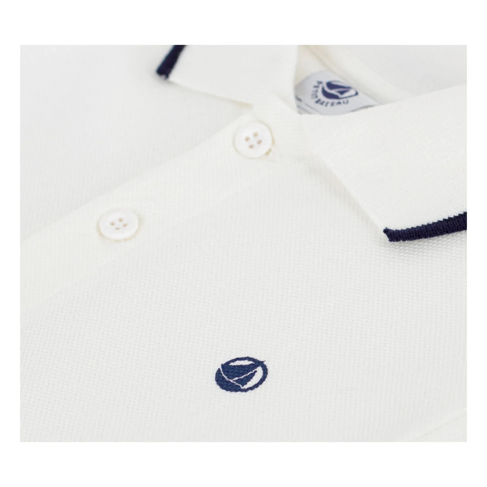 Petit Bateau - Bio-Baumwoll-Polo-Shirt | Weiß