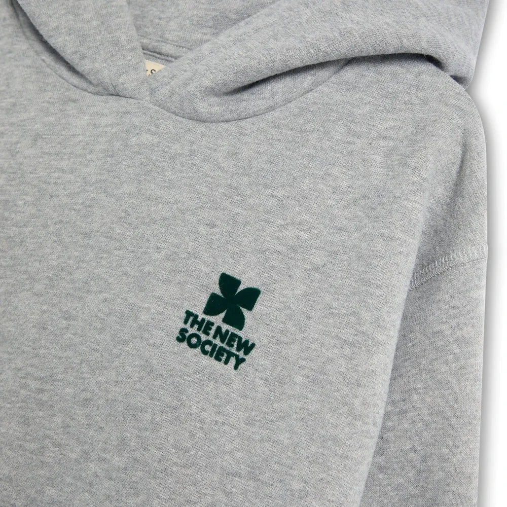 the new society - TNS Logo Kapüşonlu Sweatshirt | Gri