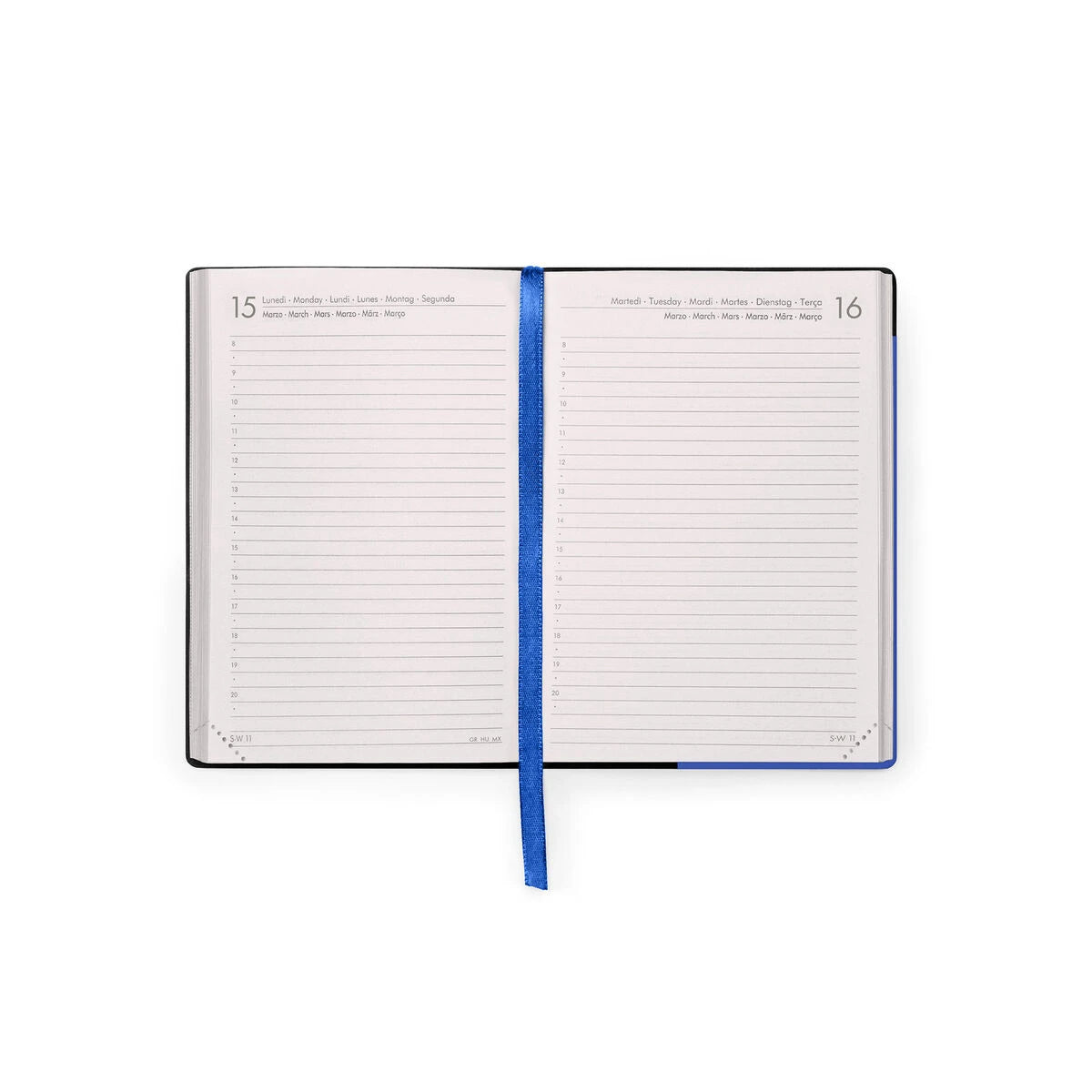 Legami - 16-Month Small Daily Günlük for 2026/2027 - Eclectic Blue