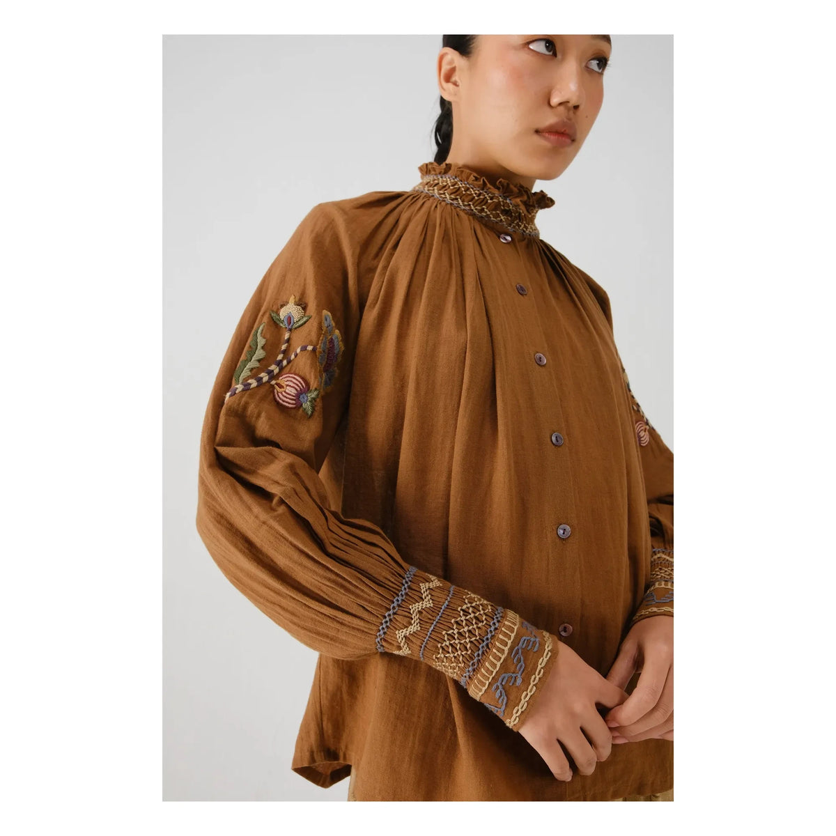 CORD - Blusa bordada Farmer Bloom | Rosa Palo