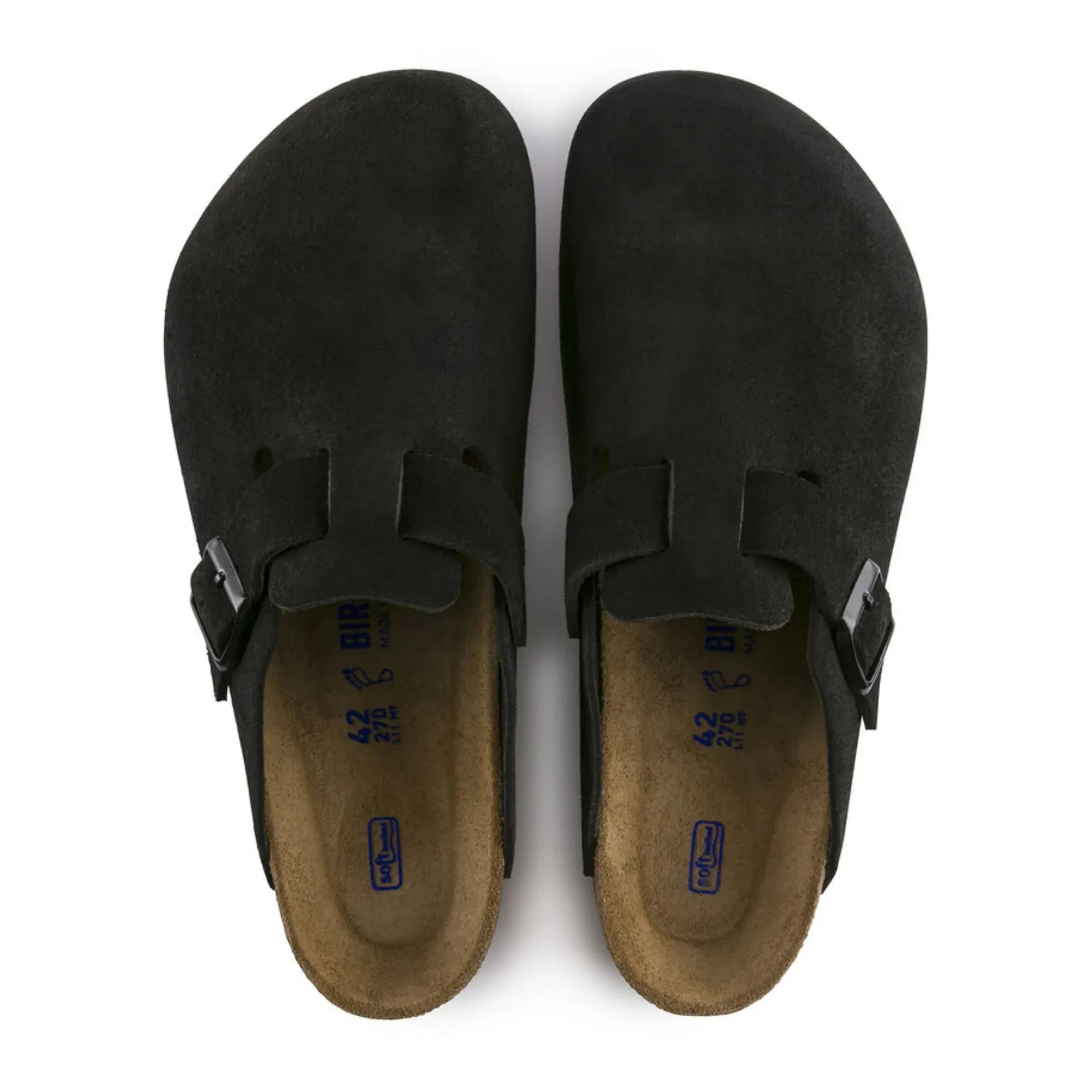 BIRKENSTOCK - Boston Süet Terlikler - Yetişkin Koleksiyonu | Siyah