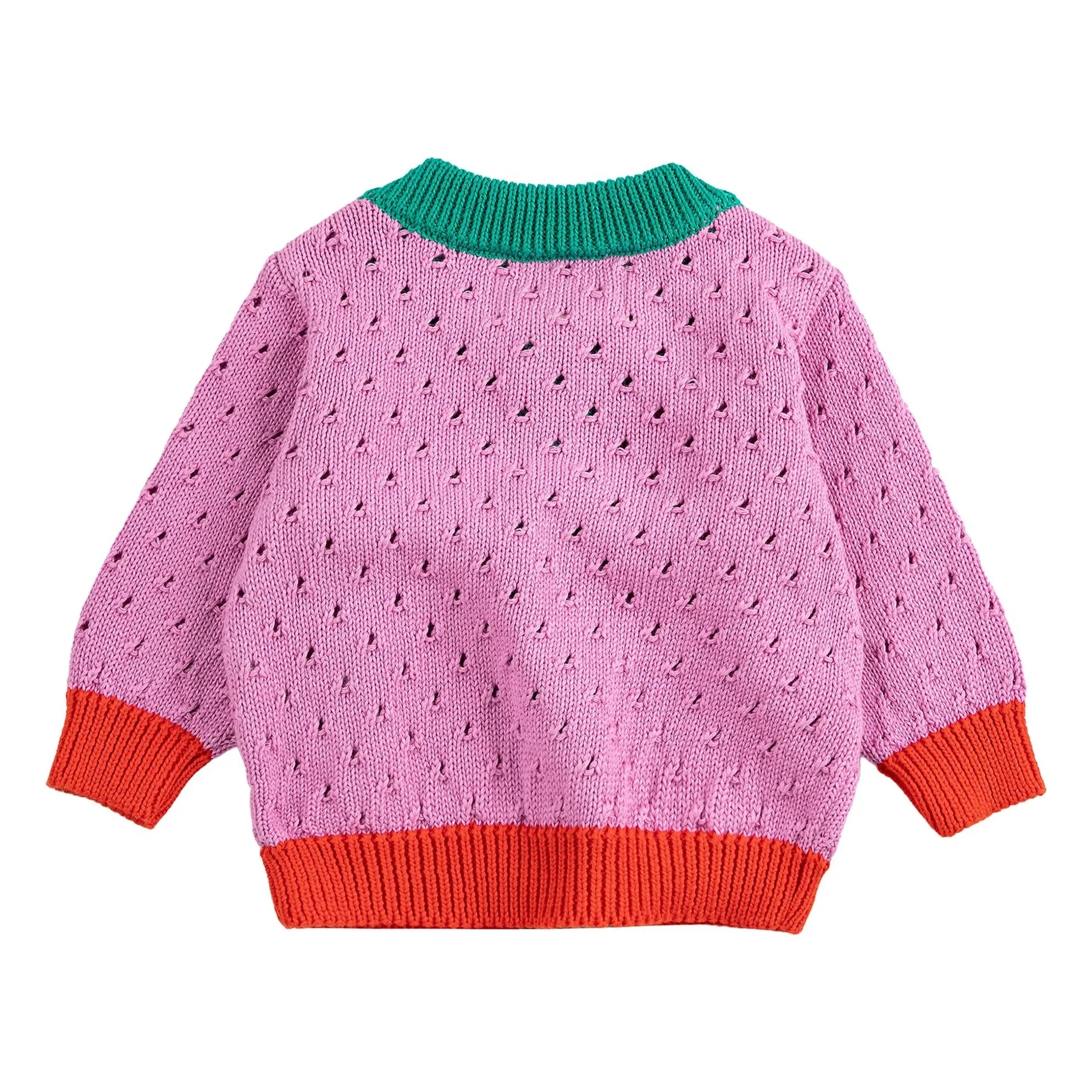 Bobo Choses - Bio-Baumwoll-Strickjacke mit Colorblocking | Lila