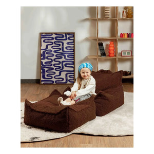 Wigiwama - Sillón de peluche marrón | Marrón oscuro