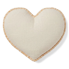 Editions Aimable - Ferdinand Heart Pillow | Ivory Gauze