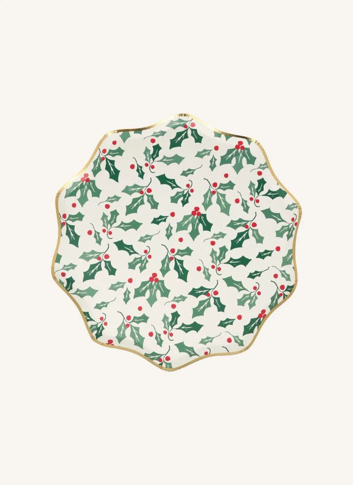 Meri Meri - Holly küçük tabaklar - 8'li set