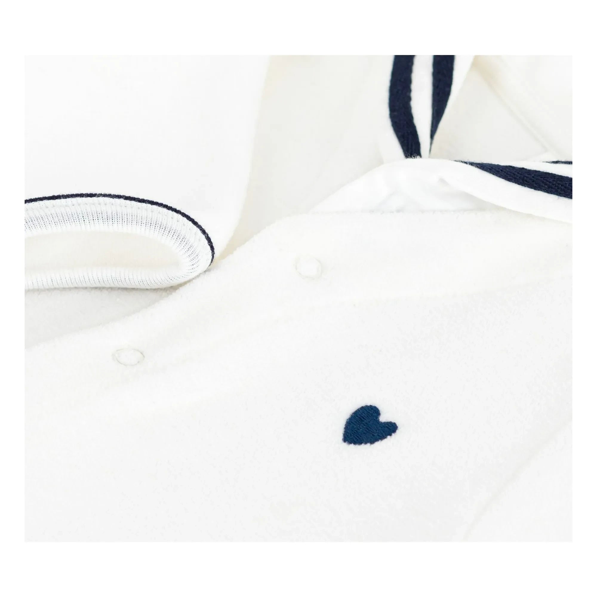 Petit Bateau - Dors Bien pijama Vareuse yaka | Beyaz