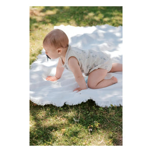 Petit Lem - Anker-Overall Gerippte Bio-Baumwolle | Beige