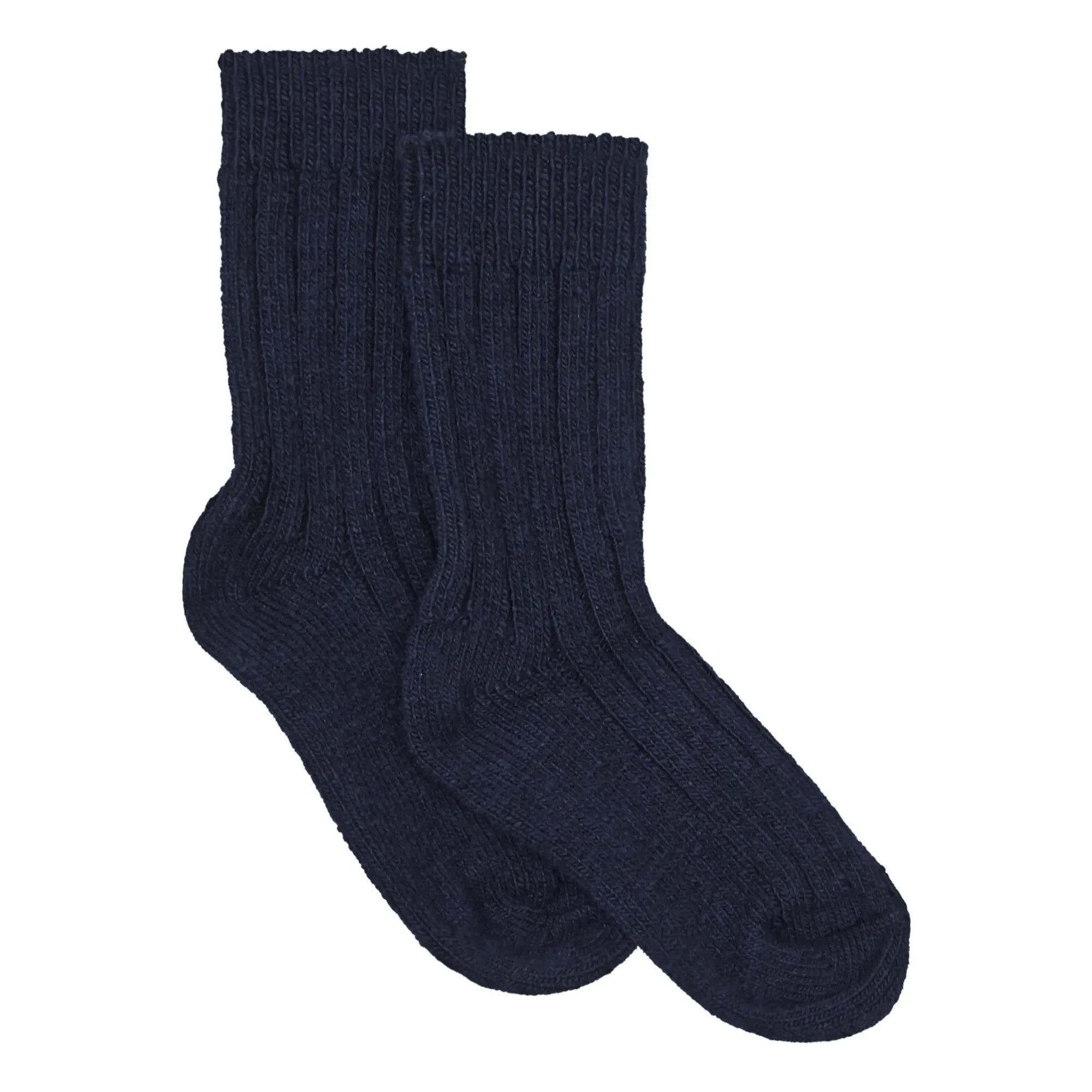 Collégien - Calcetines de cachemira y lana merino con ciervos | Azul marino