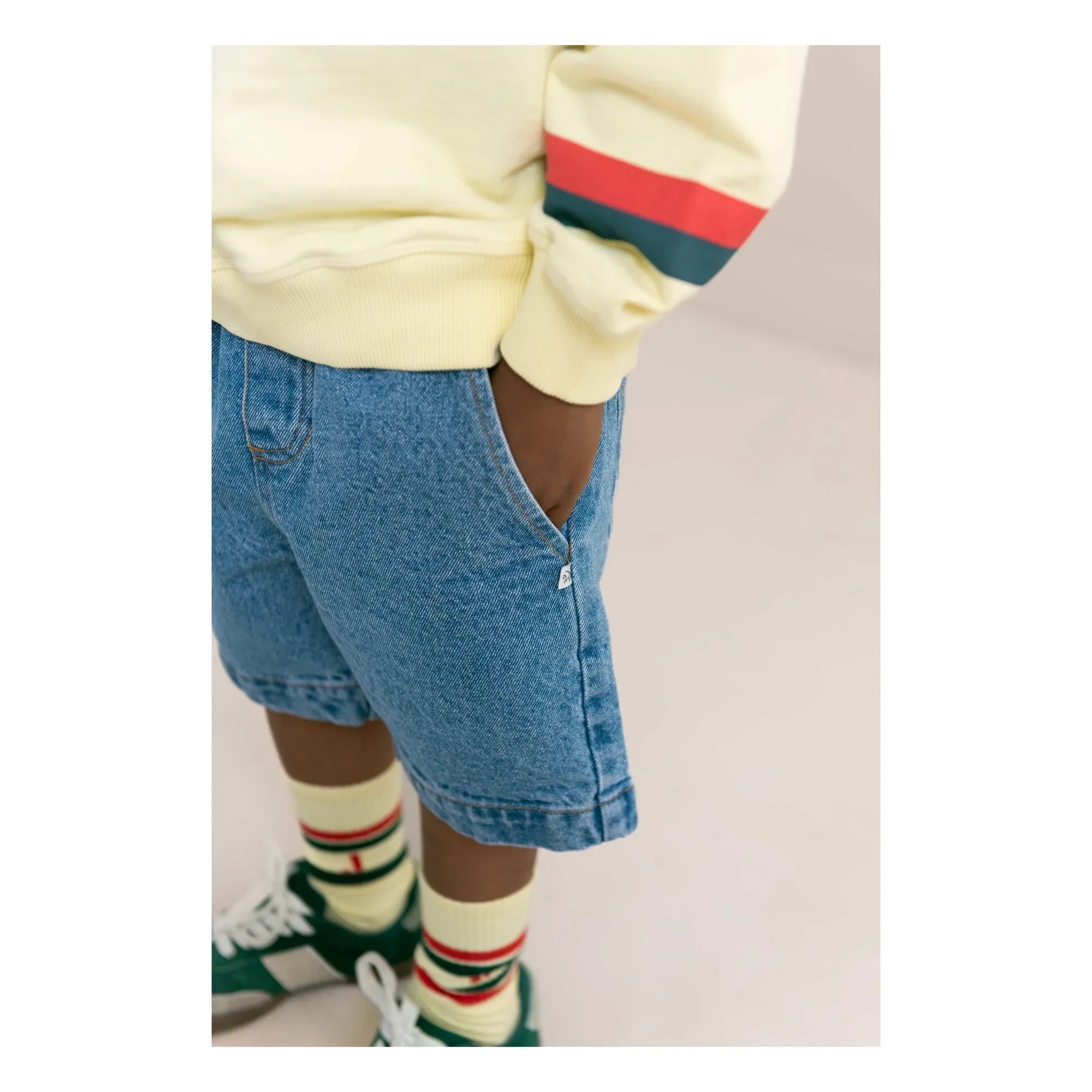 Jenest - Kai Organik Pamuklu Denim Şort | Mavi