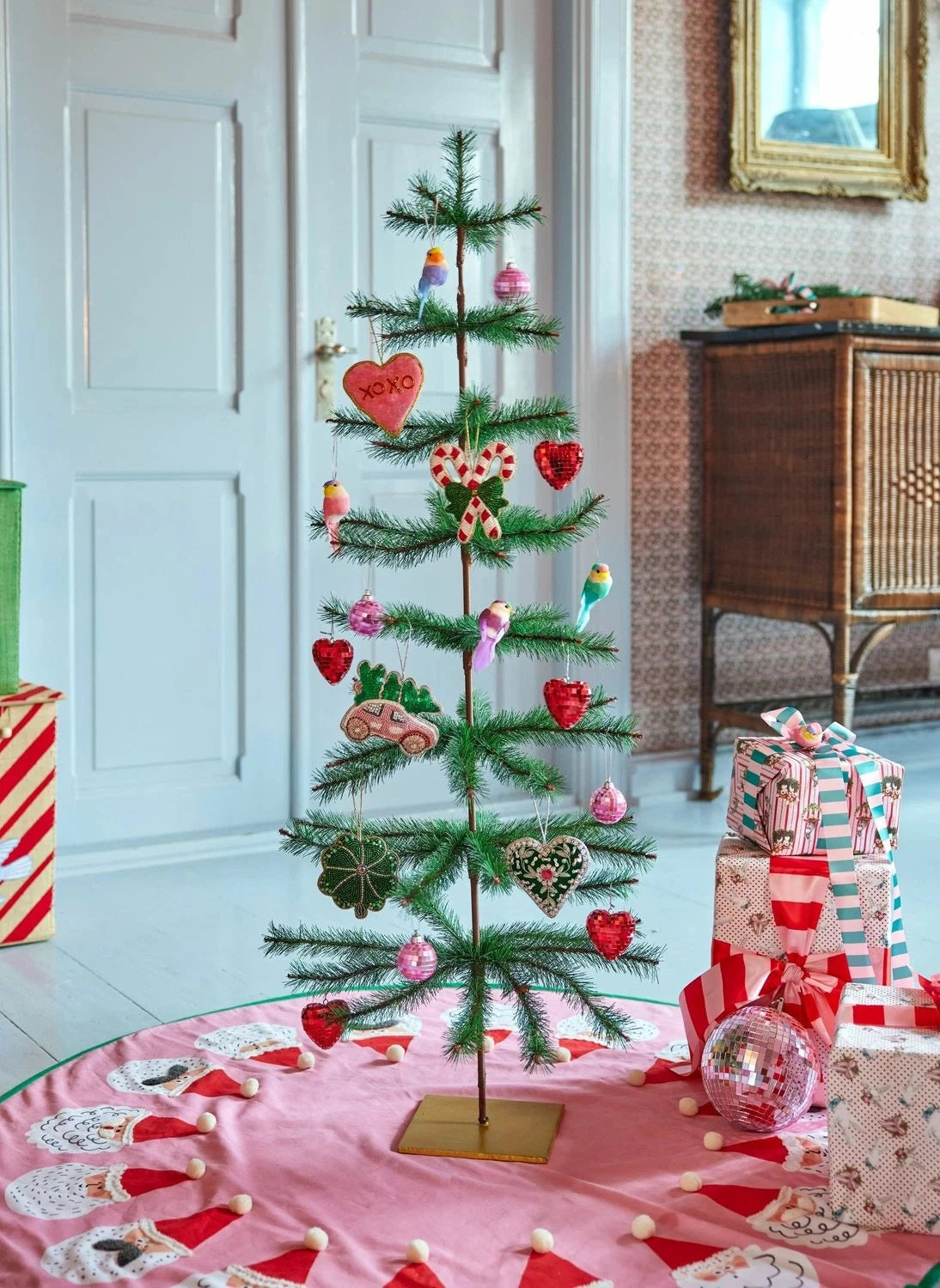Arroz - Adorno navideño en forma de corazón Xoxo | Rosa